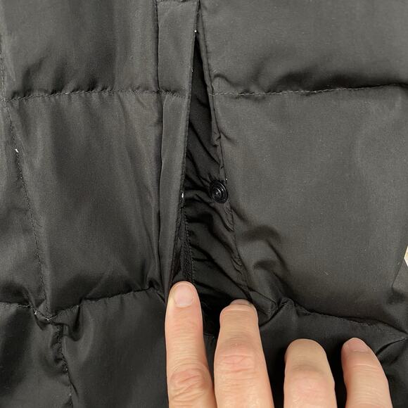 Lands End Jacket Womens 1X Puffer Vest Black Down Filled Full Zip Pockets Quilt - Picture 4 of 8